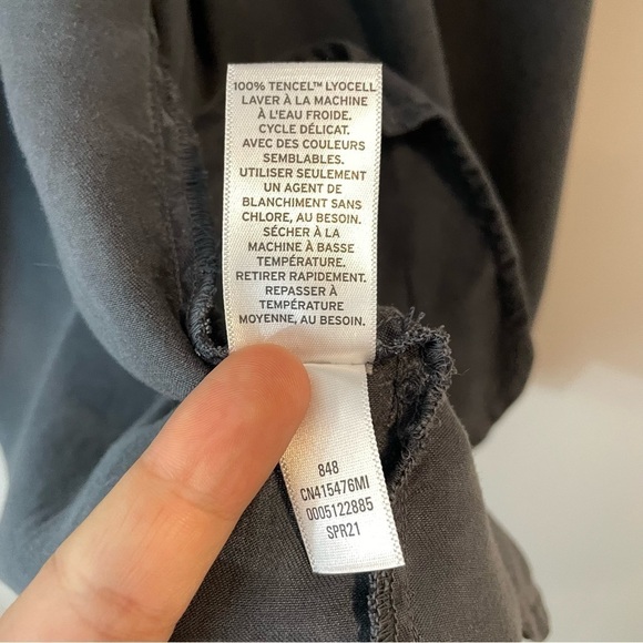 Caslon Lightweight Open Front Jacket Sz L Grey 100% Tencel Lyocell Fall Cardigan - Picture 10 of 10